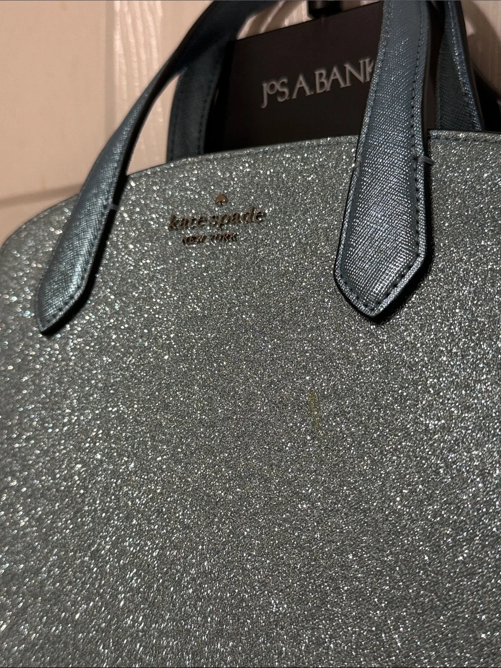 kate spade Glitter Top-Handle Satchel in Light Blue